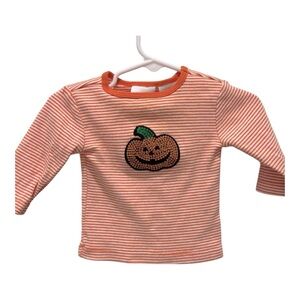 Miniwear Halloween striped long sleeve t-shirt. 3-6mo